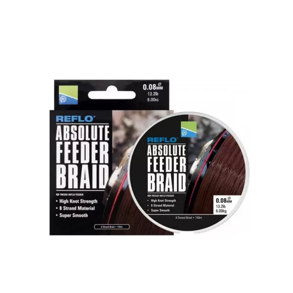 Preston Absolute Feeder Braid Ligne principale tressée pour feeder 0,08mm