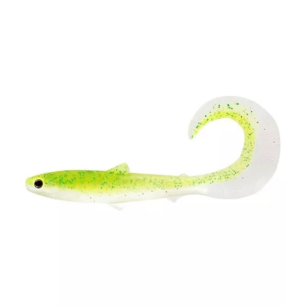 WESTIN BullTeez Curltail 8cm 3g Chartreuse étincelante 3pcs Leurre en plastique