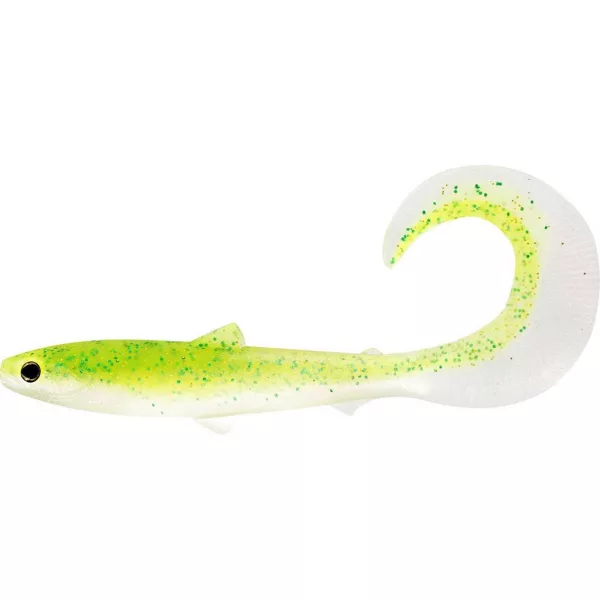 WESTIN BullTeez Curltail 14cm 15g Chartreuse Scintillant 2pcs leurre souple en plastique