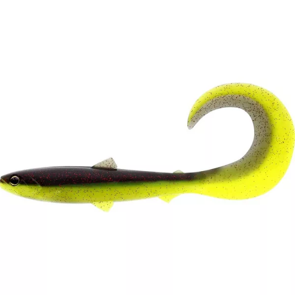WESTIN BullTeez Curltail 8cm 3g Black/Chartreuse 3 pièces Leurre en plastique