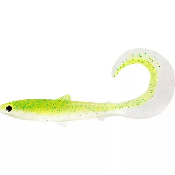 WESTIN BullTeez Curltail 8cm 3g Chartreuse étincelante Boîte de 60pcs Leurre en plastique