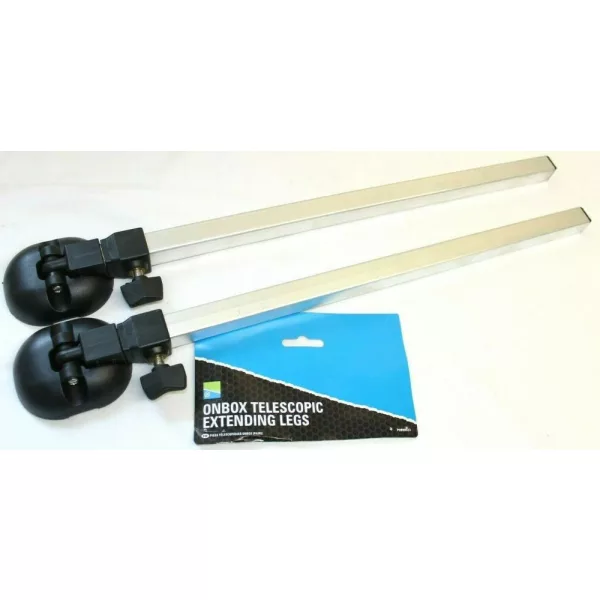Preston Onbox Telescopic Extending Legs (Paire) Pied de station de pêche télescopique
