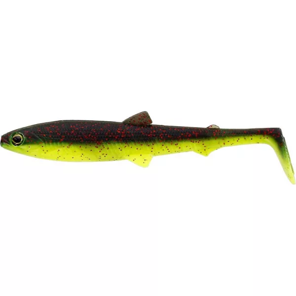 WESTIN BullTeez Shadtail 9,5cm 7g Black/Chartreuse 2pcs Leurre souple en plastique
