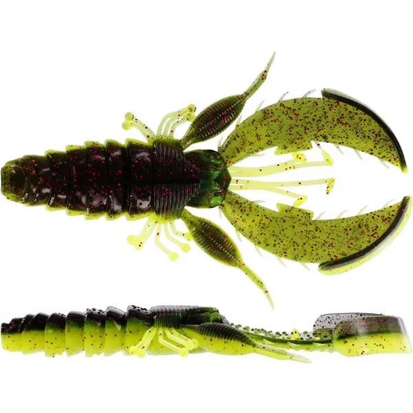 WESTIN CreCraw Creaturebait 14cm 32g Black/Chartreuse 2pcs Leurre en plastique