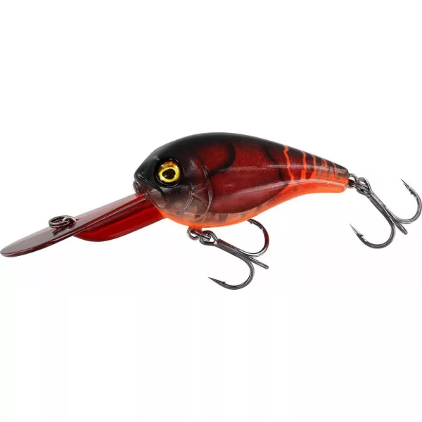 WESTIN MegaBite DR Crankbait 6cm 19g Flottant Leurre Écrevisse de Feu 3D