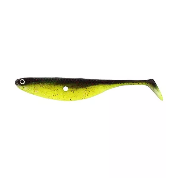 WESTIN ShadTeez Hollow 12cm 9g Black/Chartreuse Boîte de 42 pièces Leurre souple en plastique
