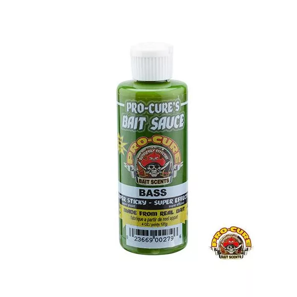 Pro Cure Bass Bait Sauce Arôme d'Appât Artificiel 125gr