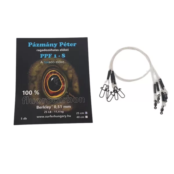 Pázmány Péter Berkley 100% Fluorocarbon Bas de ligne de lancer 0,51mm 25cm