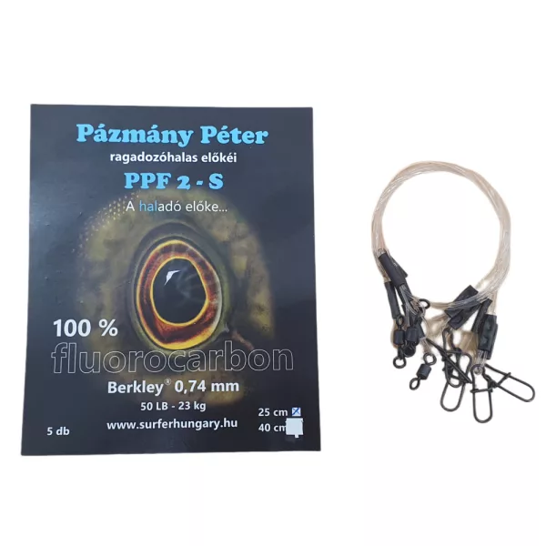 Pázmány Péter Berkley 100% Fluorocarbon Bas de ligne de lancer 0,74mm 25cm