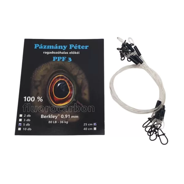 Pázmány Péter Berkley 100% Fluorocarbon Bas de ligne de lancer 0,91mm 25cm