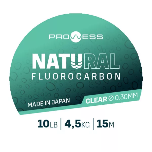 Prowess Natural Fluorocarbon 0,45mm 15m Bas de ligne Fluorocarbone