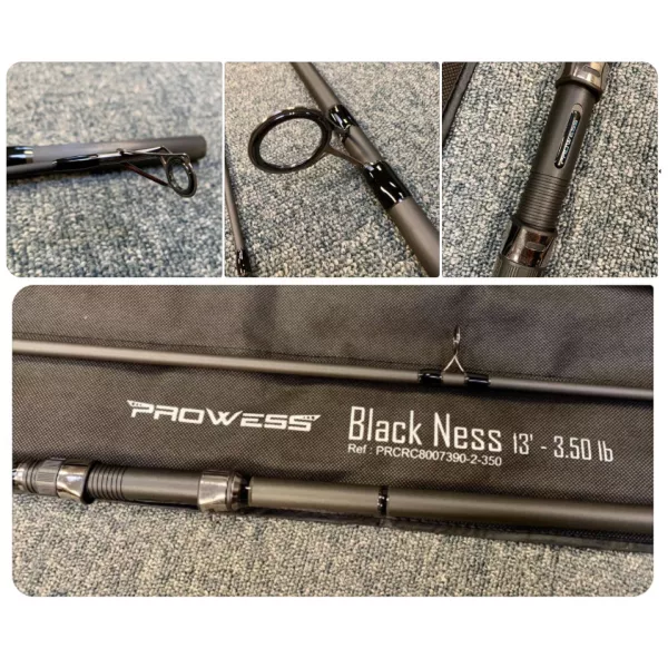 Prowess Black Ness 3,90m 3,50lb Canne à Carpe en 2 Pièces