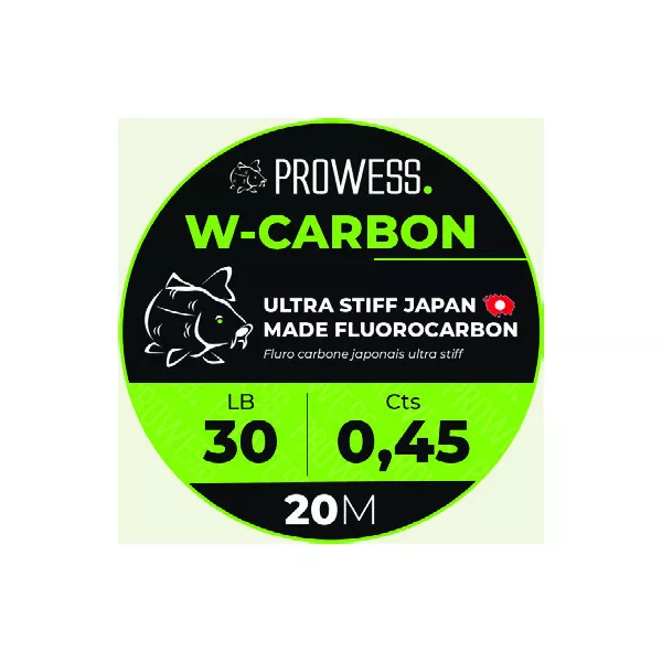 Prowess W-CARBON 0,30mm Fil Fluorocarbone / Bas de ligne pour bouillettes