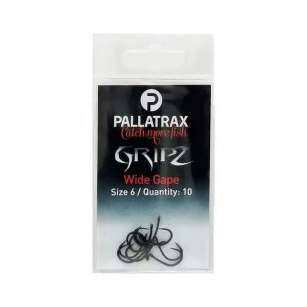 Pallatrax Gripz Wide Gape 6 Hameçon Œillet, Sans Ardillon 10pcs