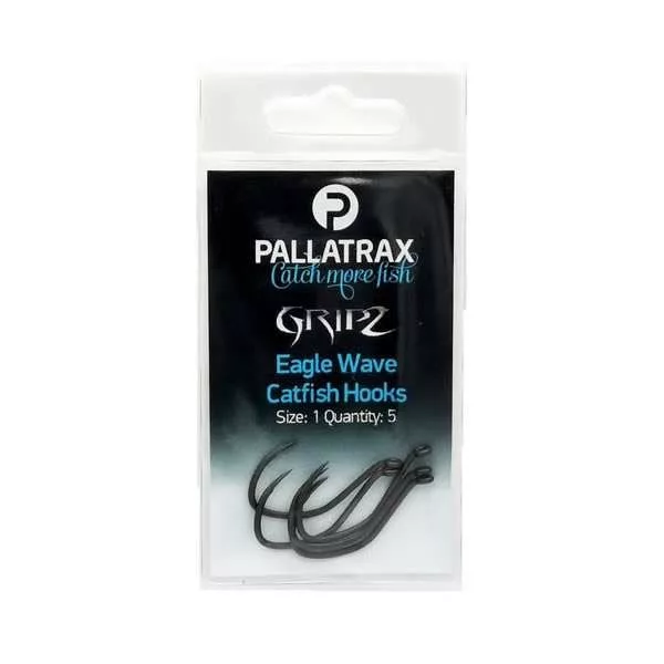 Pallatrax Gripz Catfish Hooks 1 Hameçon à silure sans ardillon à œillet 5pcs