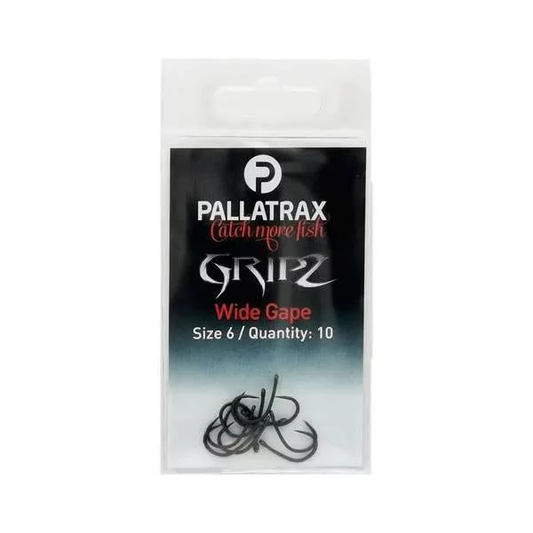 Pallatrax Gripz Wide Gape 2 Füles, Szakáll Nélküli Bojlis Horog 10db