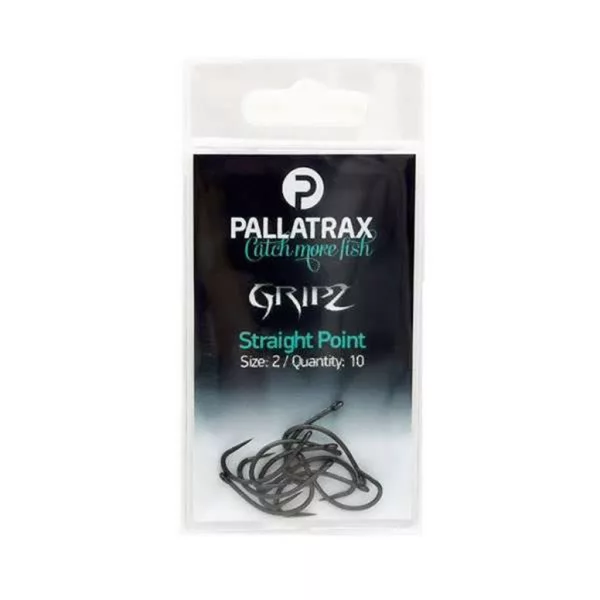 Pallatrax Gripz Straight Point 8 Füles, Szakáll Nélküli Bojlis Horog 10db