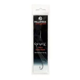   Pallatrax Gripz Curve Shank Hair Rigs 8 12lb Fluoro Hameçon Pré-monté