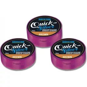   Kriston Quicksilver Shock Leader 45lbs 20m Bas de ligne tressé marron-Marron
