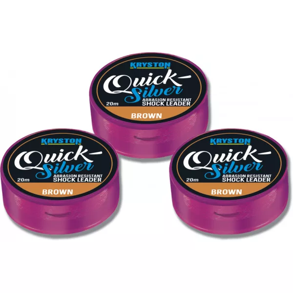 Kriston Quicksilver Shock Leader 45lbs 20m Bas de ligne tressé marron-Marron