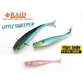   Raid Little Sweeper Fish Skin 6,3cm 080 Clear Wakasagi Leurre souple 8pcs