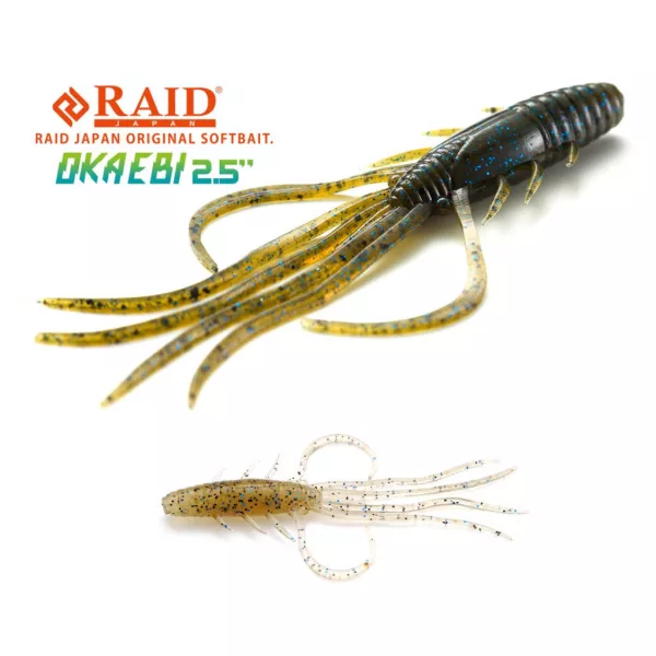 Raid Oka Ebi 6,3cm 046 Leurre Souple Blue Sujiebi 8pcs
