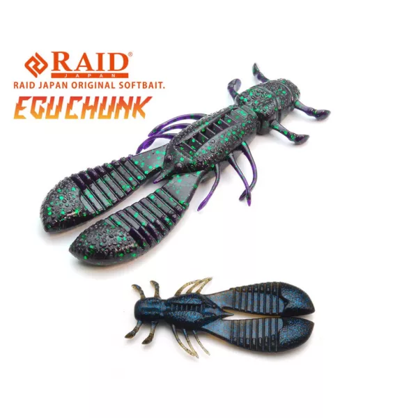 Raid Egu Chunk 8,9cm 020 Dark Cinnamon Blu Flk Imitation d'insecte 6pcs