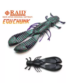 Raid Egu Chunk 8,9cm 068 Black Imitation d'insecte 6pcs