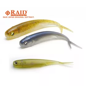   Raid Fish Roller 8,9cm 072 Stealth Fish Leurre souple 7 pièces