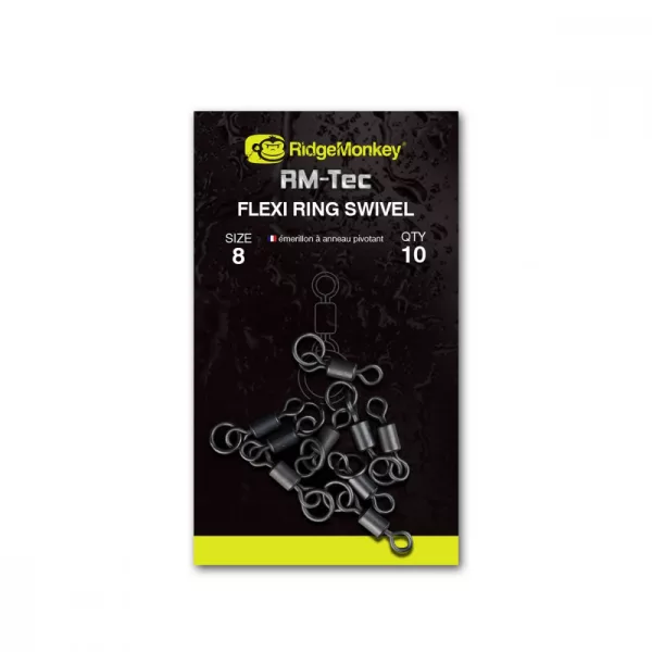 Ridgemonkey Rm-Tec Flexi Ring Swivel Taille8 Émerillon Annulaire 10Db
