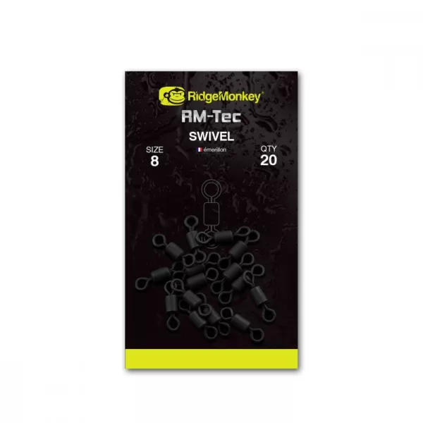 RIDGEMONKEY RM-TEC SWIVEL TAILLE 8 ÉMERILLON 20PCS - Émerillon