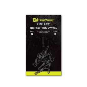   Ridgemonkey Rm-Tec Quick Change Heli Ring Swivel Taille11 Agrafe Rapide Annulaire 10Db