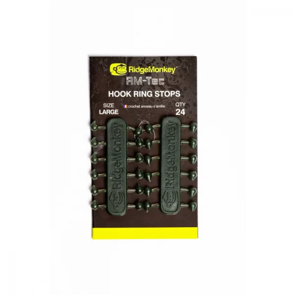 Ridgemonkey Rm-Tec Hook-Ring Stops (Arrêts d'Anneau d'Hameçon Coulissants) 24Db Small