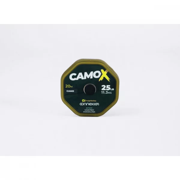 RIDGEMONKEY CONNEXION CAMOX STIFF COATED HOOKLINK BAS DE LIGNE 35LB 20M - Bas de ligne - Tresse