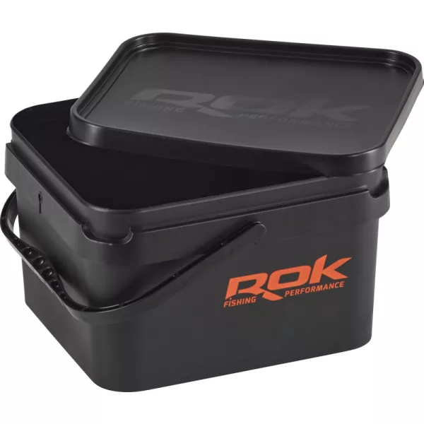 ROK 10 Litres Récipient de Mélange Carré Noir avec Couvercle