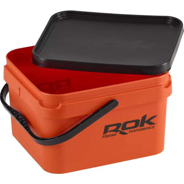 ROK 10 Litres Récipient de Mélange Carré Orange avec Couvercle