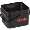 ROK Kit Seau à Appâts Carré de 10 Litres avec Insert et Couvercle Noir