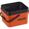 ROK Kit Seau à Appâts Carré de 10 Litres avec Insert et Couvercle Orange