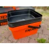 ROK Kit Seau à Appâts Carré de 10 Litres avec Insert et Couvercle Orange