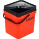 ROK Kit Seau à Appâts Carré de 17 Litres avec Insert et Couvercle Orange