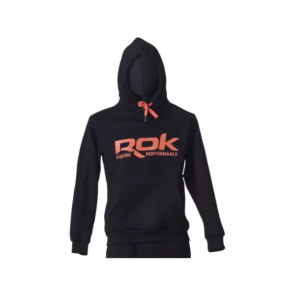 ROK Black Hoodie Fekete Kapucnis Pulóver M
