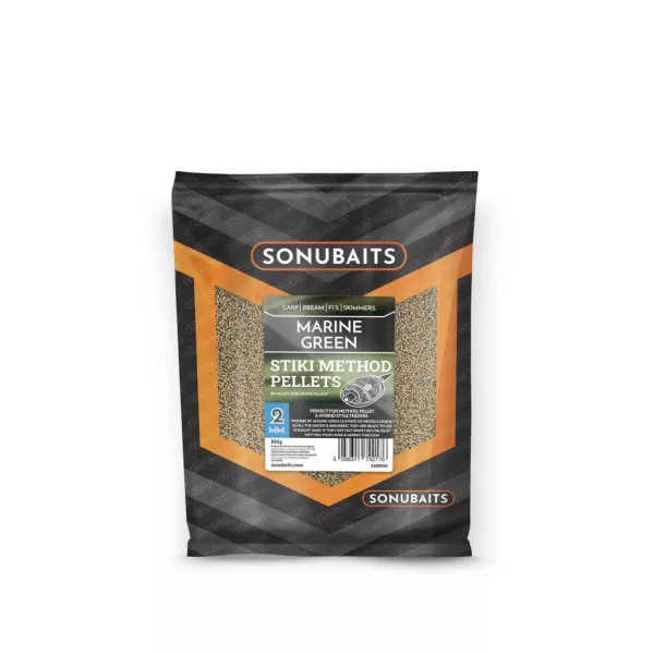 Sonubaits Stiki Method Pellets Marine Green 2mm Pellets d'amorçage 650gr