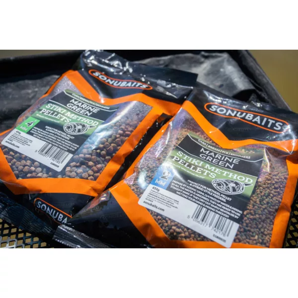 Sonubaits Stiki Method Pellets Marine Green 4mm Pellets d'amorçage 650gr