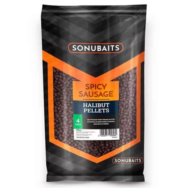 Sonubaits Spicy Sausage Halibut Pellets - 4mm (S0920004) granulés d'amorçage