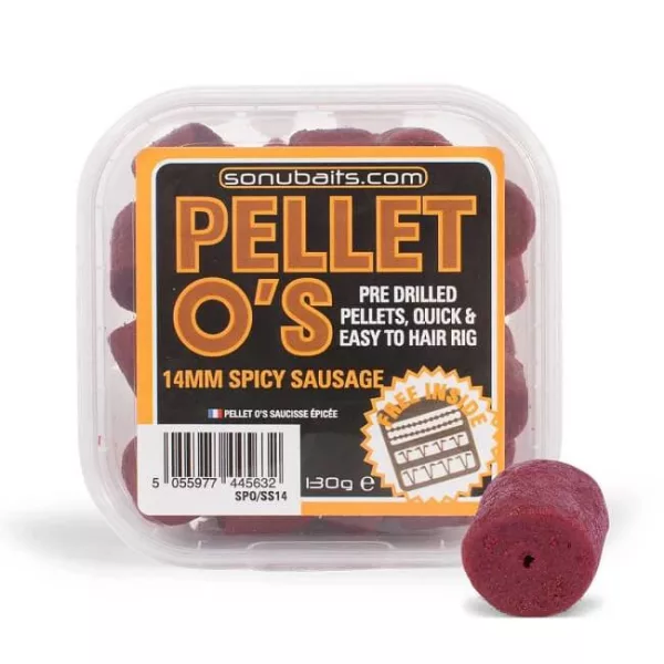 Sonubaits Pellet Os 14mm - Spicy Sausage (S0960006) pellet hameçon percé