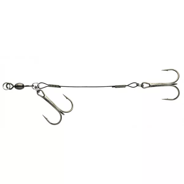 Sakura - SOFT LURE RIG - Size L - 12CM - Double Hook (2 Hooks treble) - Hameçon triple - Hameçon barbelé, Hameçon triple