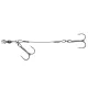 Sakura - SOFT LURE RIG - Size L - 12CM - Double Hook (2 Hooks treble) - Hameçon triple - Hameçon barbelé, Hameçon triple
