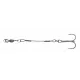Sakura - SOFT LURE RIG - Size L - 9CM - Single Hook (1 HOOK treble) - Hameçon triple - Hameçon barbelé, Hameçon triple