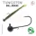 Sakura - TUNGSTEN BALL JIGHEAD 1/8 - 3,5G / Hameçon #1/0 x 2pcs (Couleur Noire) - Tête plombée JIG