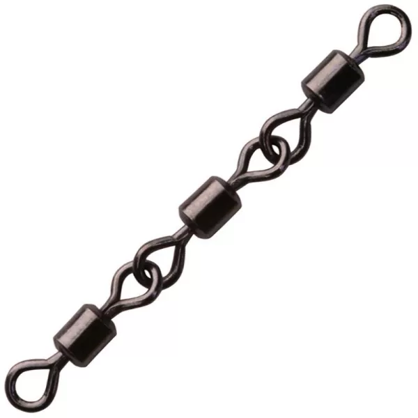 Sakura 3 Joint Rolling Swivel Noir 8 Émerillon triple 5 pcs